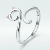 Mode schattig 925 sterling zilveren katvormig kitten huisdier verstelbare band wrap vinger ring voor meisjes kerstcadeaus257p