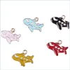 Charms 100pcs Золотой самолет чар подвесной подвесной шарм