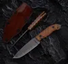 1st H9202 High End Survival Straight Knife A2 Drop Point Blade Full Tang Linen Handle Outdoor Fishing Hunt Fixed Blade Knives With Kydex