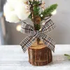Decoraciones navideñas para decoración de miniárbol, planta en maceta, mesa de escritorio, adornos de fiesta de Navidad, regalo de escritorio para el hogar