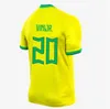 2022 Soccer Jersey Brazils G.Jesus Coutinho Brasil Camiseta de Futbol 2023 Paqueta Richarlison Woman Football Shirt 22 23 Maillot Kids Kit World Cup Train Set Set