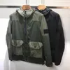 Herrenjacken Topstoney Marke Funktionelles Werkzeug Lässige Farbkontrastnähte Wilder Metall-Nylon-Reißverschluss Mit Kapuze Windjacke Größe M-2XL