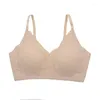 Yoga Outfit Ice Silk Bra Seamless Sports Push Up Vest Comfortable Sleep Top Thin Lace Underwear Brassiere Sport Femme Sexy Bh
