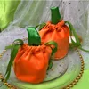 Party Velvet Pumpkin Festival Sac de bonbons Trick or Treat Chocolat Sac de rangement Cordon Halloween Décor pour enfant Présent GWE14279