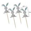 Forniture festive Decorazioni pasquali 2022 Cake Topper Parti Cookie Accessori Set Decorazione dessert Egg Bunni Party