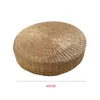 Pillow Natural Round Straw Pouf Tatami Futon Corn Bay Window Pad Yoga Steaming Hand-woven For Home Decoration