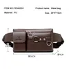 Men Waist Packing Leather Bag Waist Belt Bag Male Leather Fanny Pack Fashion Luxury Small Shoulder Bags For Men Wallet J220705