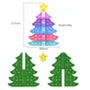 Fidget Toy Push Bubble Puzzles Snowflake Cube Stitching Christmas Tree Kids Desktop Puzzle Décompression Jouets Finger Soulage Anxiété Squeeze Bauble ZM920