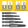 5pcs/set Screwdriver Screw Extractor Center Drill Bits Guide Set Broken Damaged Bolt Remover Hex Shank And Spanner For Broken Hand Tool