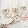 Candele 3 Candele Crystal Crystal Candelabra Bowl Tea Light Stand Affermata Tealight Centero