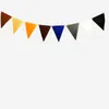 Party Decoration 4M Length 12 Flags Brown Non Woven Fabric Wedding Banner Birthday DIY Nonwoven Pennant Baby Room Deco