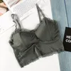 Bustiers Corsets Bralette Women's2022セクシーなレースの美しさバックアンダーウェアソリッドカラーリムーバブルチェストパッドチューブクロップトップ