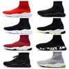 Designer Fly Knit Socks Speed Graffiti Sole 1.0 Casual Shoes Platform Mens Runner Triple Black White Sock Shoe Master Womens