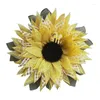 Fiori decorativi Ghirlanda di girasoli per la decorazione domestica Ghirlanda di 40 cm con decorazione di api Porta d'ingresso Fattoria Giardino Estate Simpatico segno di benvenuto