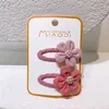 2 PCS Autumn Fashion New Children's Hairpins headwear head corean sweet girl princess cute flage flower bb clip clip accessories