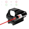 ハンティングオプティクス1x22x33レッドドットスコープ統合レッドレーザー4型レチクルホログラフィックライフルスコープフィット20mmレール付きコンパクト反射視力視力
