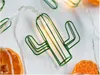 Cordes claite LED Green Cactus String Lights 10 20 USB Batterie Faire du métal clignotant pour la fête Garden de vacances