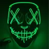 Máscara de Halloween LED Light Up Glowing Party Máscaras divertidas El año de elección de purga Gran festival Suministros de disfraces de cosplay Coser face sheild BBB1