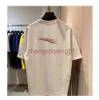 Designer Balanciagas T Shirt Primavera E Verão New Cola Wave Manga Curta Masculino Feminino Solto E Versátil Casual Balenciga Tee