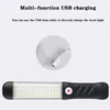 Flashlights Torches USB Rechargeable LED Handheld Work Maintenance Light Portable Lantern Emergency Tent Fishing Camping Hanging