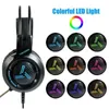 Cuffie da gioco con audio surround 7.1 con microfono LED Cuffie da gioco colorate Bass Stereo per Xbox One PS4 Computer PUBG Gamer T220916