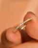 22091902 Kvinnors smycken Sidoren Ring 0,08CT Diamond Simple Design AU750 18K White /Yellow Gold Mini Måste ha försäljning tunn presentidé