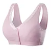 Camisoles & Tanks Comfortable Cotton Large Size Bra With Front Button Wireless Underwear Womens Breathable Seamless Bras NOV99