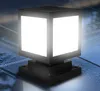 LED Solaire Jardin Lumières Colonne Phare Alimenté Pilier Lampe Extérieure Étanche Applique Murale pour Villa Cour Paysage Jardin Décor