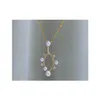 22091903 Collier de bijoux de perle pour femmes Akoya 3-5 mm Rigiane zircone crochet Chocker pendent 40/45 cm 18k jaune plaqué