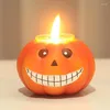 Candle Holders Creative Halloween Decoration Pumpkin Holder Party Masquerade Decorative Resin Art Crafts