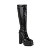 Boots Spice Girl Punk Style para mulheres no outono e inverno Novo estilo Soled Super High Heel não mais que o joelho 220920