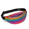 Ny midjep￥se Rainbow Color paljetter Fanny Pack Wallets Chest Luits Women Girl Travel Mobiltelefon J220705