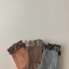 Chaussettes 3 paires bébé fille enfant en bas âge coton accessoires couleur pure peignée pour les filles dentelle automne 220919