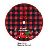 Christmas Decorations Reusable Tree Skirt Bright Color Flannel Lattices Pattern Xmas Clothes For Home