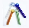 Colored Glass Oil Burner Pipes 2mm Thickness 4inch Burning Tube Colorful Pipe for Water Bong Smoking Accessories