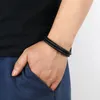 Tennisbanden met dubbele laag gevlochten lederen armband voor mannen roestvrijstalen magnetische gespanschand heren polsband handketen sieraden