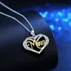 Chains BONISKISS 925 Sterling Silver Ladies Necklace Love Heart Mom Letters Pendent Fine Jewelry Mother'S Day Gift For 2023