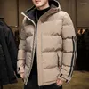 Masculino para homens parkas parkas parka grossa casaco com capuz top masculino jaqueta quente casual casual casual plus size 4xl