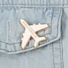 Brooches Cool Airplane Metal Brooch Pins Retro Plane WORLD TRAVELER Cartoon For Women Men Costumes Aircraft Model Jewelry Gifts