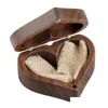 Jewelry Pouches Bags Jewelry Pouches Bags 40Gb Heart Walnut Wood Ring Box Proposal Engagement Holder Wooden C3 Drop Delivery 2021 P Dhbi3