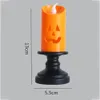 Decorazione per feste Luci di Halloween LED Candela Zucca Candeliere Lampada Scery Spider Happy Halloween Carnival Horror Puntelli RRE14315