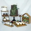 Выпечка инструментов Sweetgo Wood Cake Stand 8 кусоч