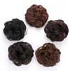 Rommelige synthetisch haarbroodje Scrunchy Donut WAVY Updo Elastische Scrunchie Easy Bun Updos For Women Kids