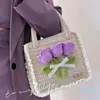 Evening Bags Bohemian Crochet Women Shoulder Flower Plaid Lady Handbags Handmade Woven Knitted Bag Small Tote Purses