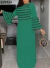 Vestidos casuais Vonda Mulheres Partem de verão Sundress Sundress Vintage Night Evening Long Maxi Dress Sleeve Sleeve Beach Vestido Robe Femme 220919