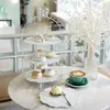 Festive Supplies English Afternoon Tea Heart Stand Multi Layer Cake Rack Dessert Topper Food Tray Cupcake Wedding Decoration