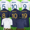 Maillots de Football 2022 R Puchar Świata koszulka piłkarska francuska benzema koszule piłkarskie mbappe griezmann pogba maillot kit top koszula hommes enfants men dzieci