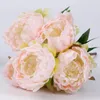 Dekorativa blommor Silk Fake Artificial Peony Bouquet Wedding Pography Props Home Living Room Balcony Trädgårdsdekoration Växter