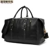 Duffel V￤skor Nya slitst￶dda PU Travel Bag Business Style Solid Color Outdoor One Shoulder Bagage P￥s f￶rvaringsv￤ska 220920