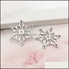 Breloques Mixte Noël Flocon De Neige Charmes Pendentifs Fit Pour Collier Bracelet Fabrication De Bijoux Bricolage À La Main Antique Sier Accessoires C3 Dr Dhsol